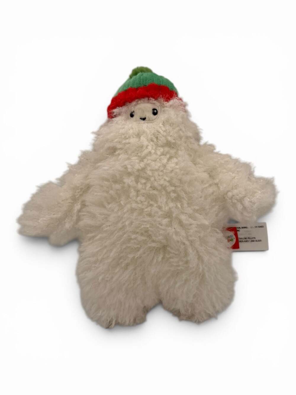 Gigglescape Holiday Yeti Christmas Plush Toy with Green and Red Hat